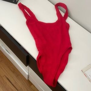 Bond eye swim red one pice swimsuit worn once and washed - one size fits all